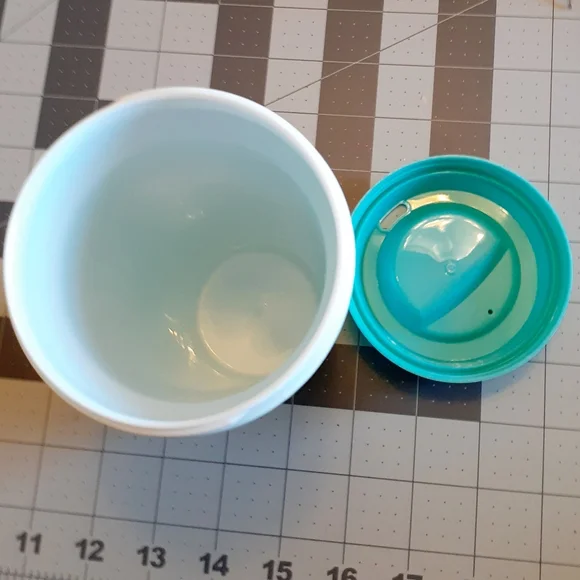 GROOVY GLAM Turquoise Blue Day of the Dead Sugar Skull Travel Tumbler with Lid - Picture 3 of 6